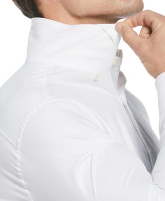 Men's Slim-Fit Stretch Solid Button-Down Twill Shirt