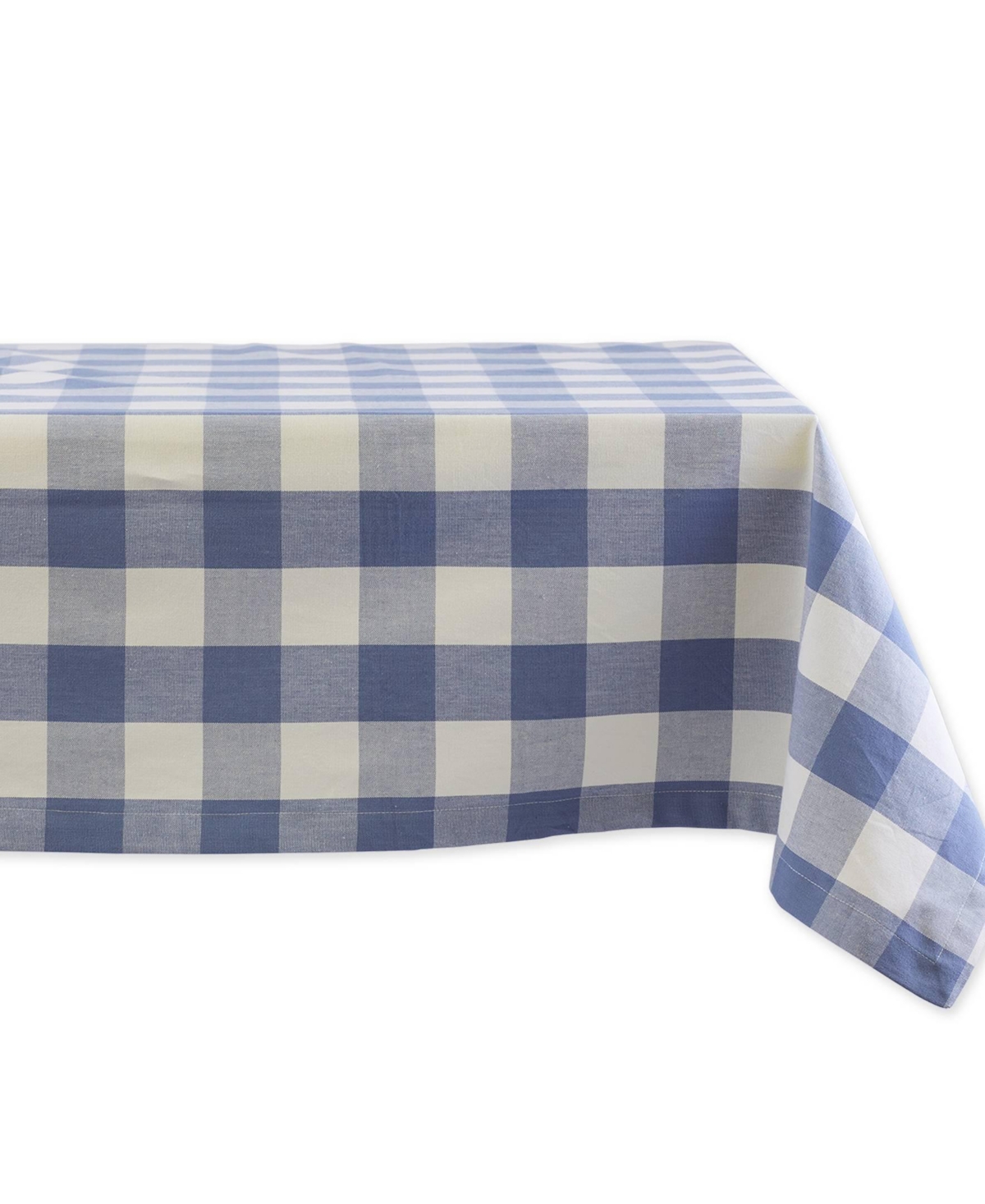 Buffalo Check Tablecloth, 60"x84 " - Stonewash Blue