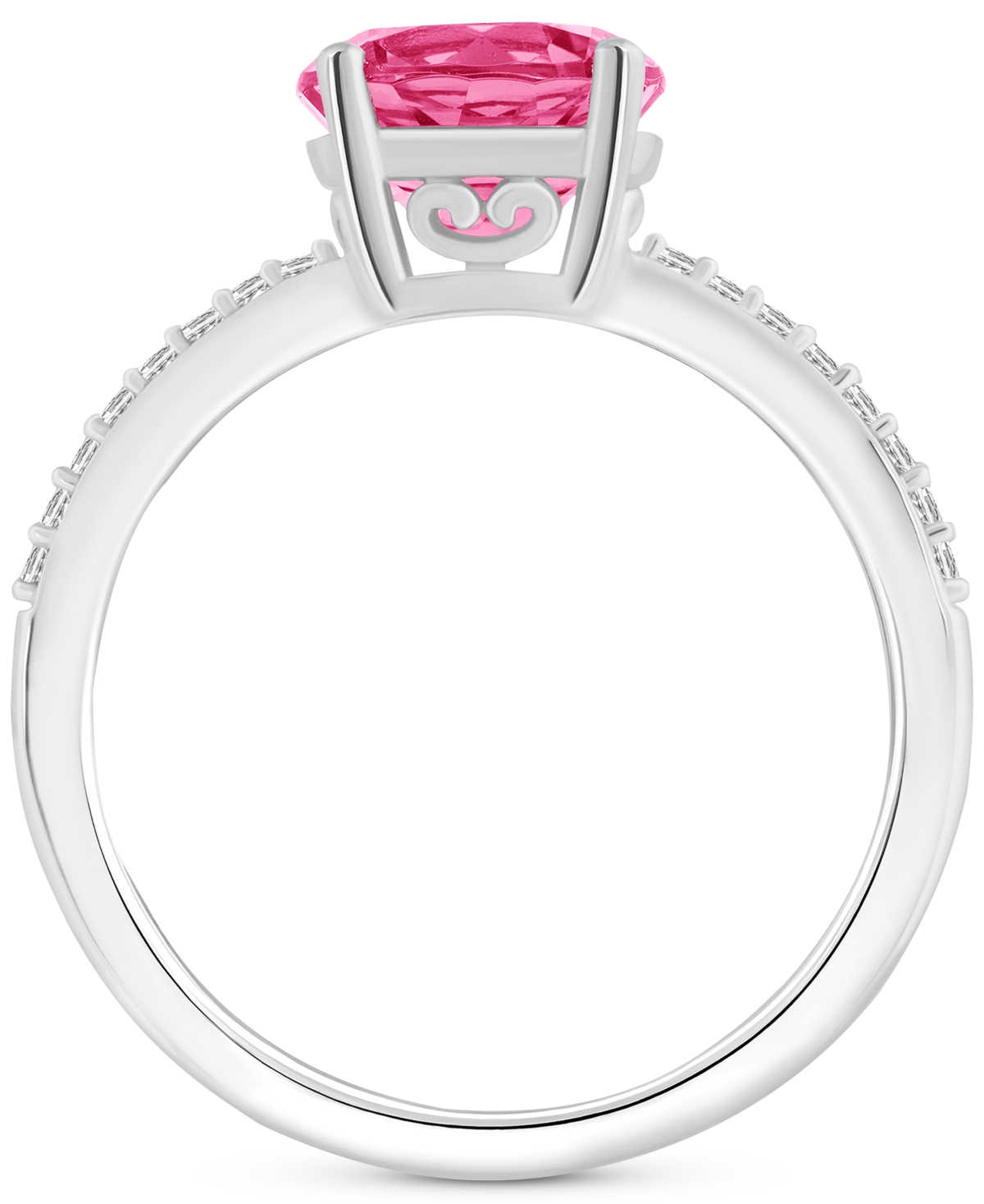 Mystic Topaz (2-3/8 ct. t.w.) & Diamond (1/10 ct. t.w.) Solitaire Ring in Sterling Silver (Also  - Pink Topaz