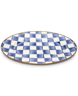 Mackenzie- Childs Royal Check Small Oval Platter