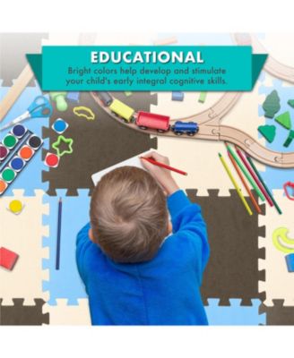 Kids Floor Play Mat 3/8-in, 16 Sq Ft - 16 Tiles