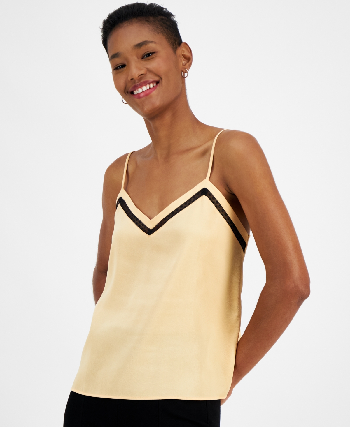 Women's Berice Lace-Inset Camisole - Light Pastel Orange