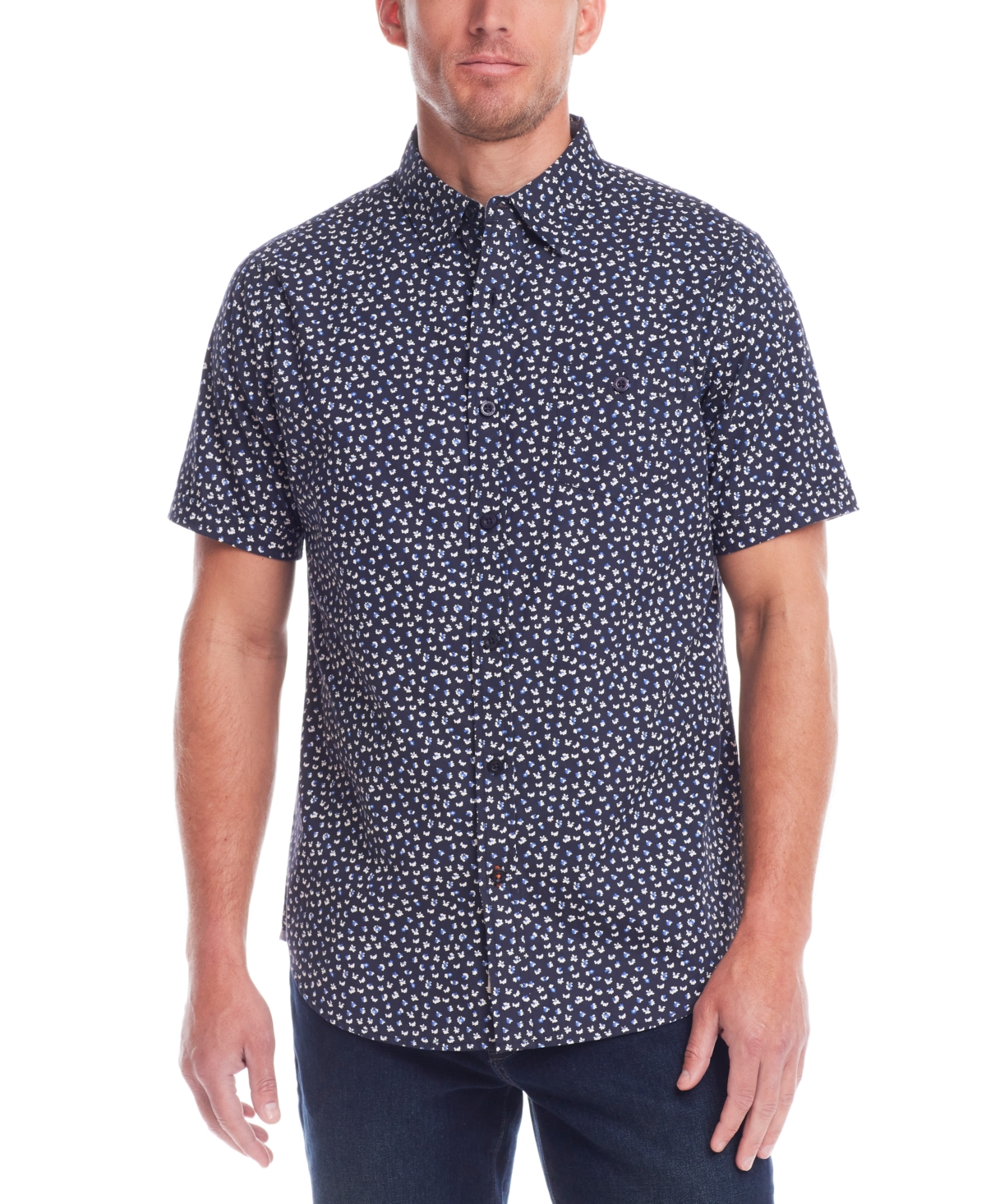 Weatherproof Vintage Men's Short Sleeve Cotton Poplin Shirt