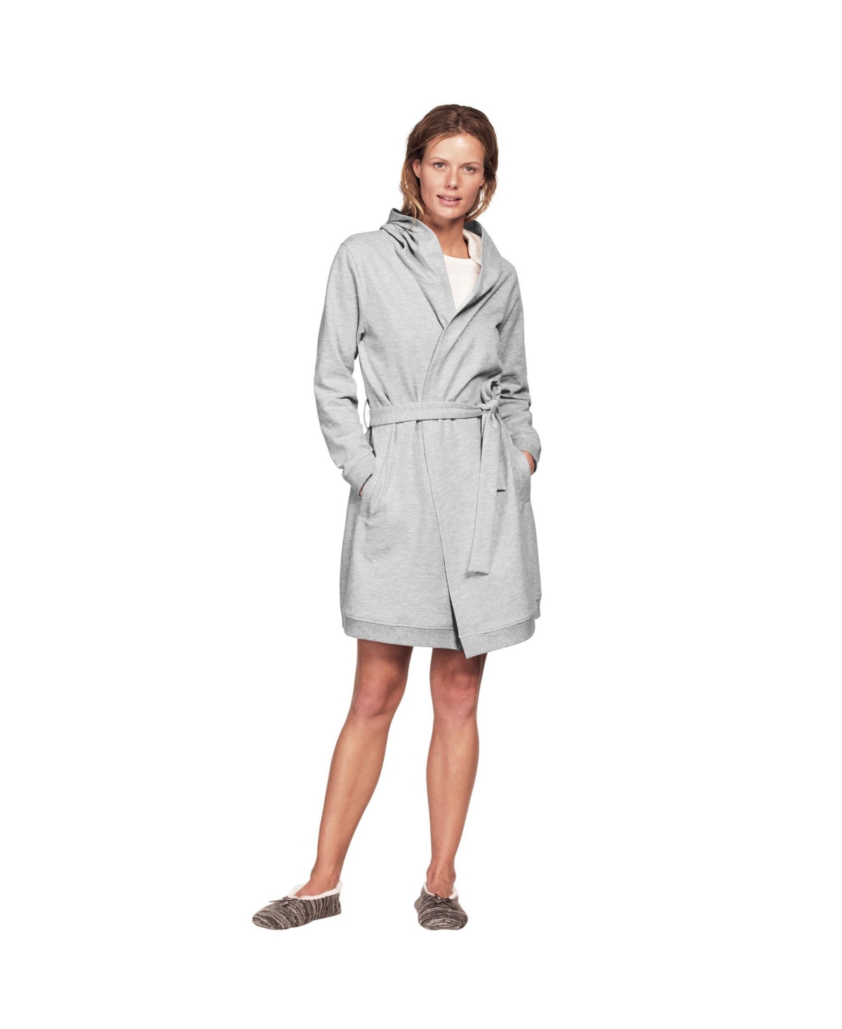 Ellos Plus Size Hooded Fleece Robe