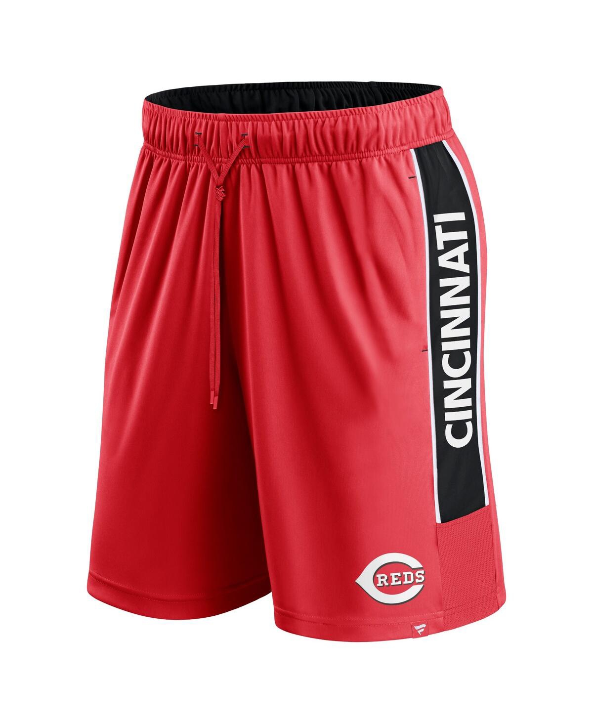 Fanatics Men'sCincinnati Reds Win the Match Defender Shorts - Red, Black