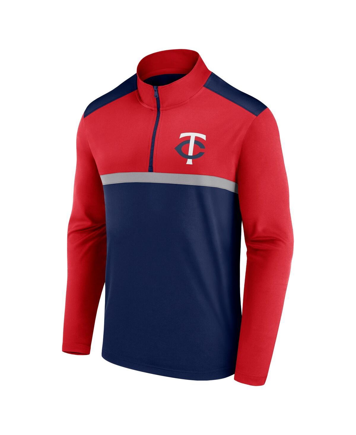 Fanatics Men's Navy Minnesota Twins Unstoppable Quarter-zip Top In Navy