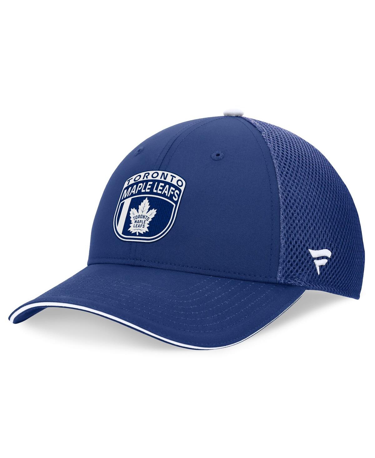 Fanatics Men's Blue Toronto Maple Leafs 2024 Nhl Draft On Stage Trucker Adjustable Hat In Blue,white