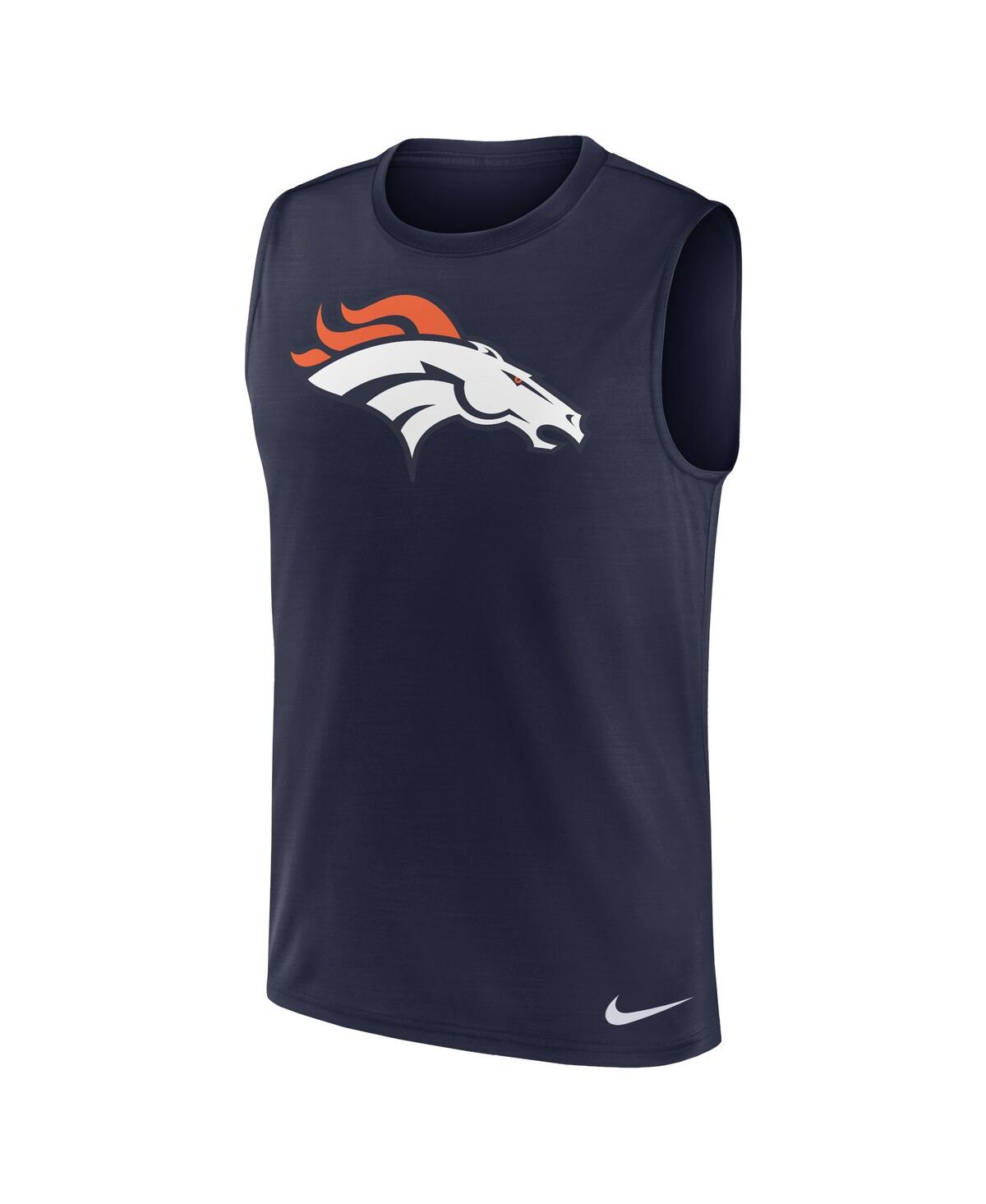 Nike Men'sDenver Broncos Blitz Legend Muscle Perform Tank Top - Navy