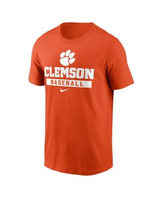 Men's Orange Clemson Tigers Baseball T-Shirt