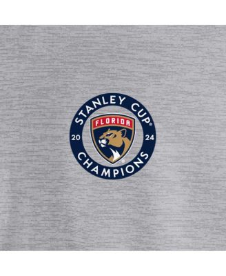 Men's Gray Florida Panthers 2024 Stanley Cup Champions Seal Logo Polo Shirt