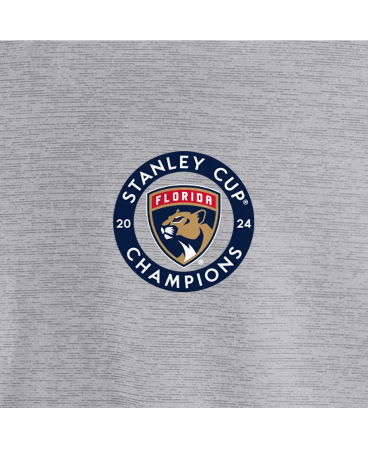 Fanatics Men'sFlorida Panthers 2024 Stanley Cup Champions Seal Logo Polo Shirt - Gray