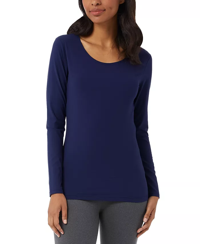 Women's Long-Sleeve Scoop-Neck Top