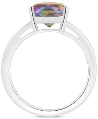 Mystic Topaz Pear Split Shank Solitaire Ring (3-5/8 ct. t.w.) in Sterling Silver (Also in Pink Topaz)