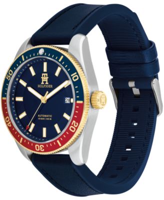 Men's Quartz Blue Leather Watch 40mm