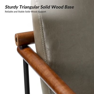 Modern Arm Chair with Sturdy Metal Tube Side