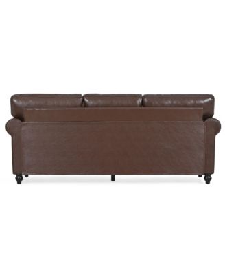 Modern Sofa with Pocket Springs and Elegant Silver Bubble Nails
