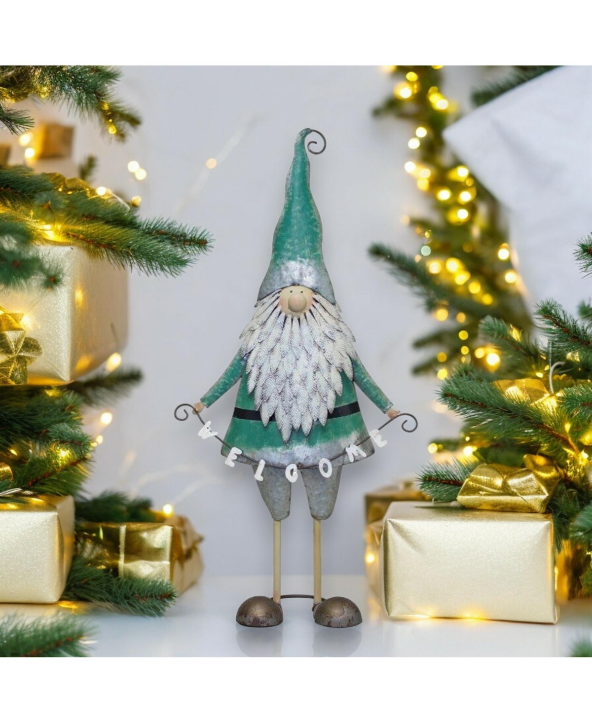 Slickblue Gnome Welcome Sign, Outdoor Decor for Your Patio, Yard, or Front Porch