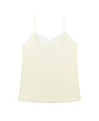 Women's Soft Seamless Camisole with Lace Trim