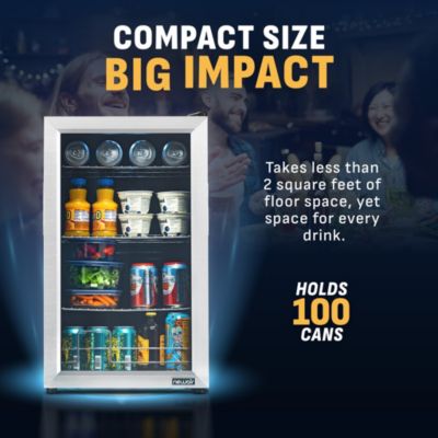100 Can Beverage Fridge in Stainless Steel