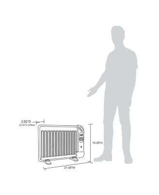 Portable 400 Watt Under Desk Heater with Slim Fit Design and Silent, Energy Efficient Operation