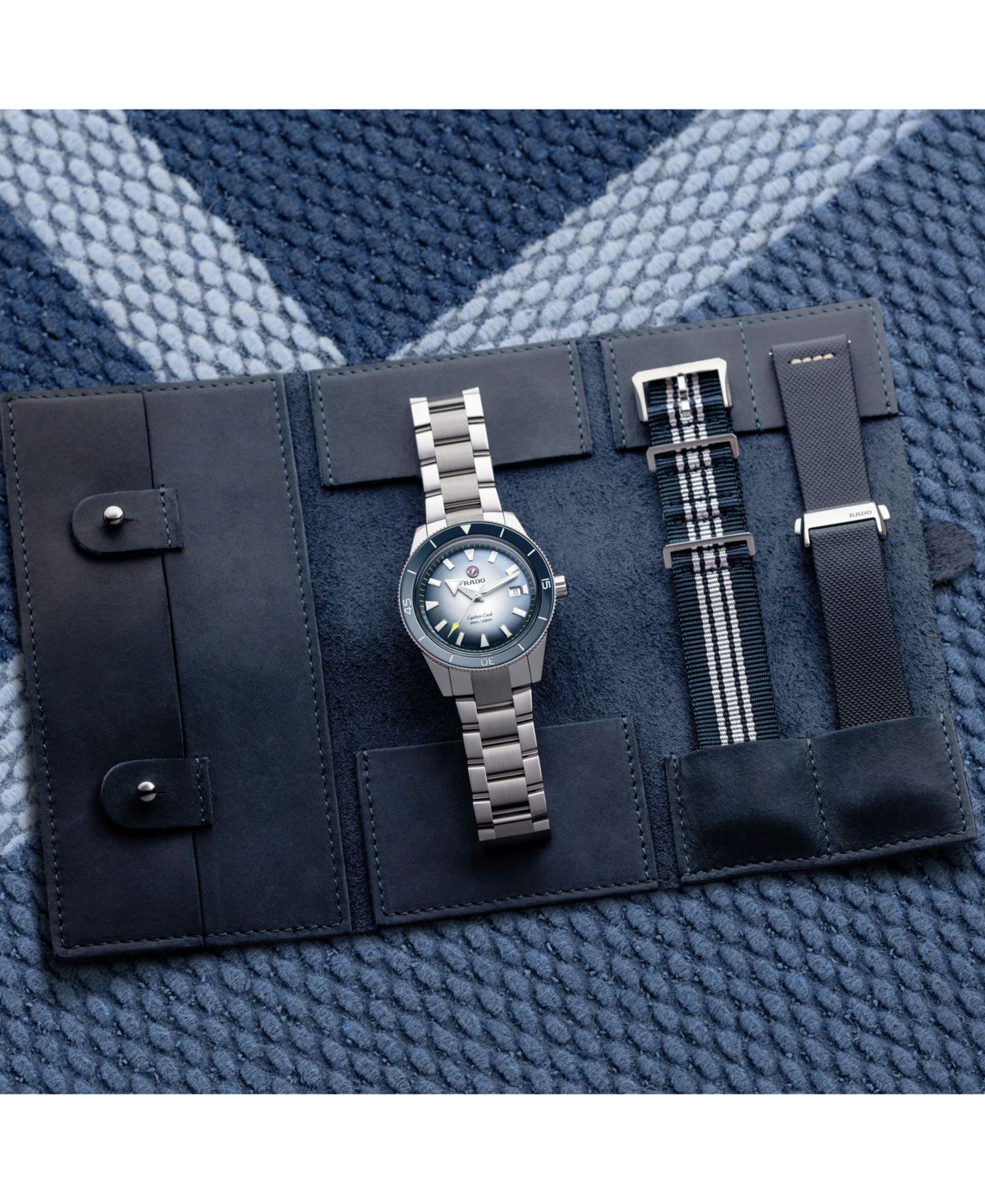 Мужские часы Rado Swiss Automatic Captain Cook Stainless Steel Bracelet Watch 42mm — фото 4