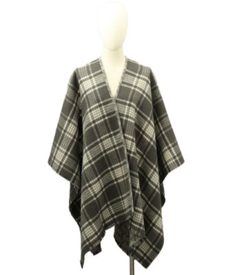 Michael Kors MK Plaid Reversible Ruana  