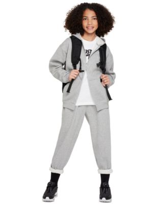 Sportswear Girls' Club Fleece Oversized Full-Zip Hoodie