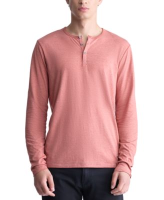 Maglietta Henley Maniche Lunghe Buffalo David Bitton – Uomo – Sfumature Di Blu – Colletto Senza Collo Morbido - 4