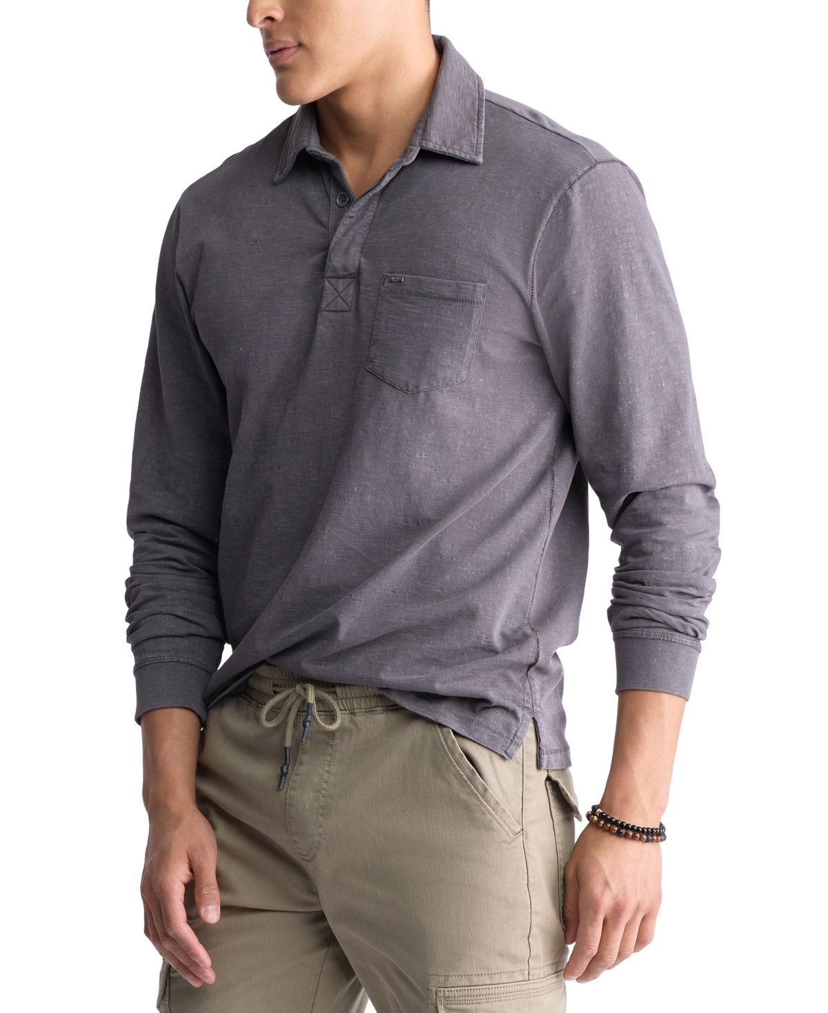 Men's Kimmy Long Sleeve Pocket Polo Shirt