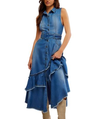 Macy's jean dresses best sale