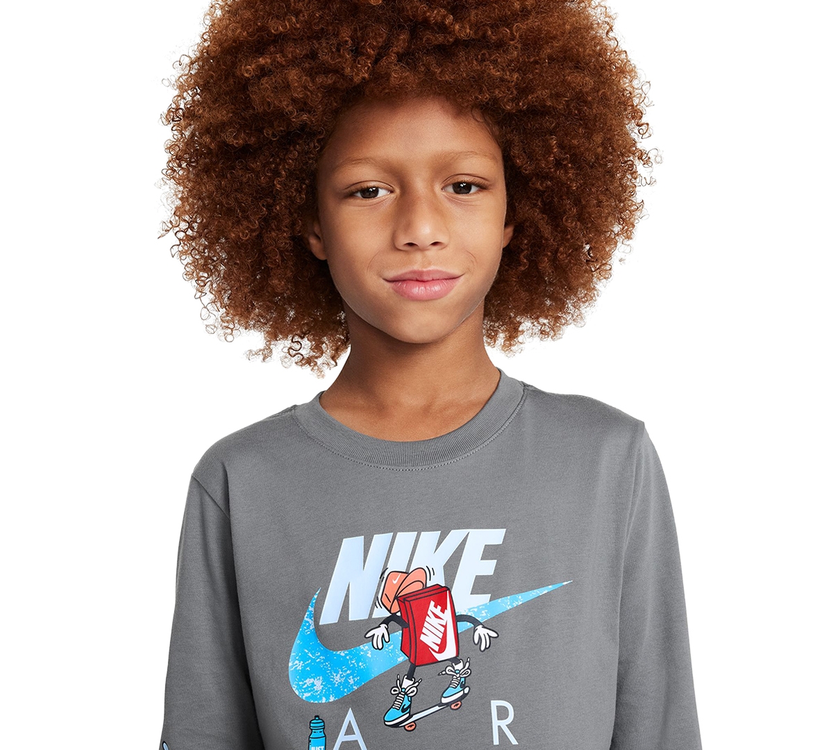 Nike Big Kids Sportswear Cotton Long-Sleeve T-Shirt