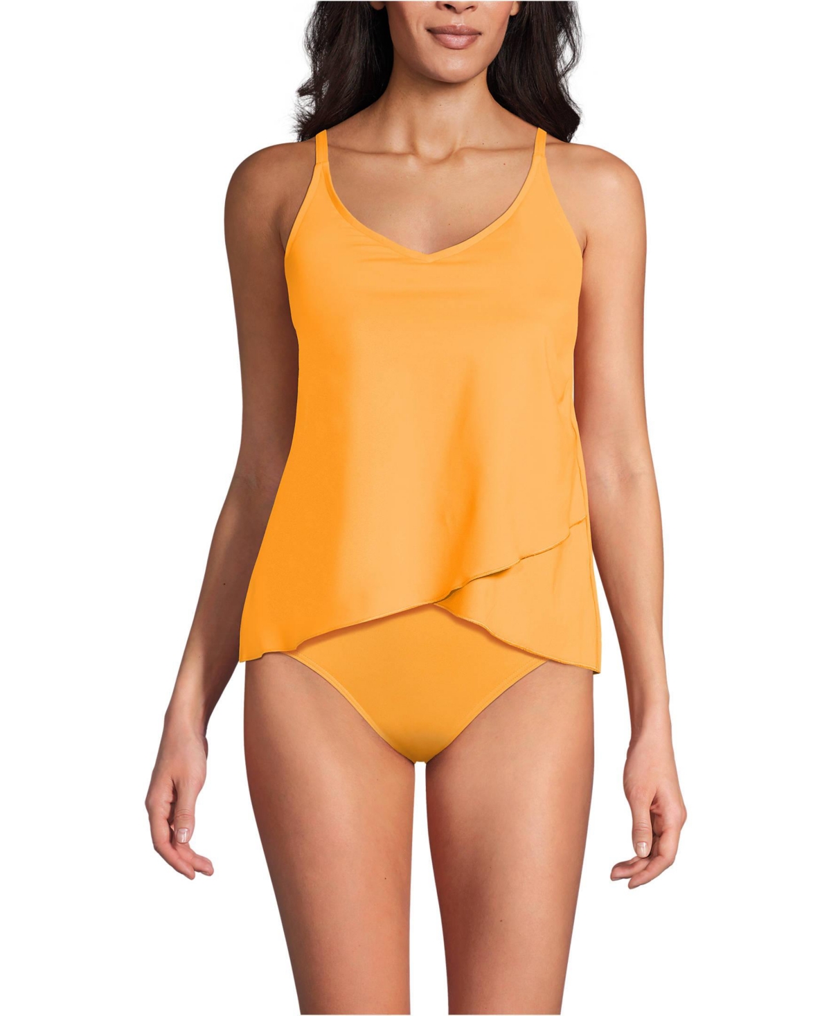 Lands' End Women's Tulip Hem Tankini Top