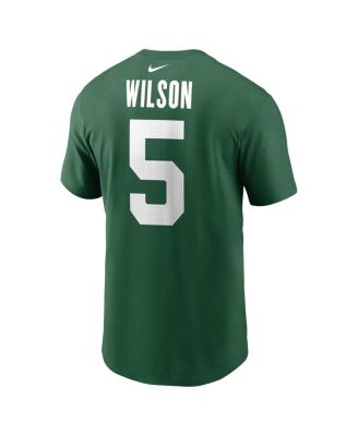 Men's Garrett Wilson Green New York Jets Name Number T-Shirt