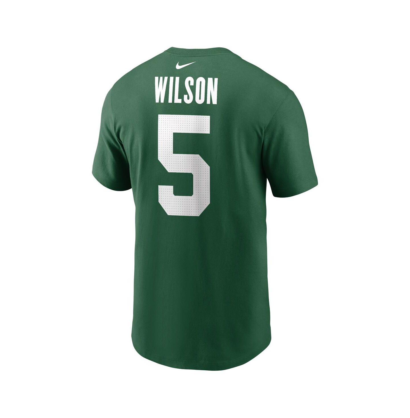 Мужская футболка Nike Garrett Wilson Green New York Jets Name & Number — фото 2