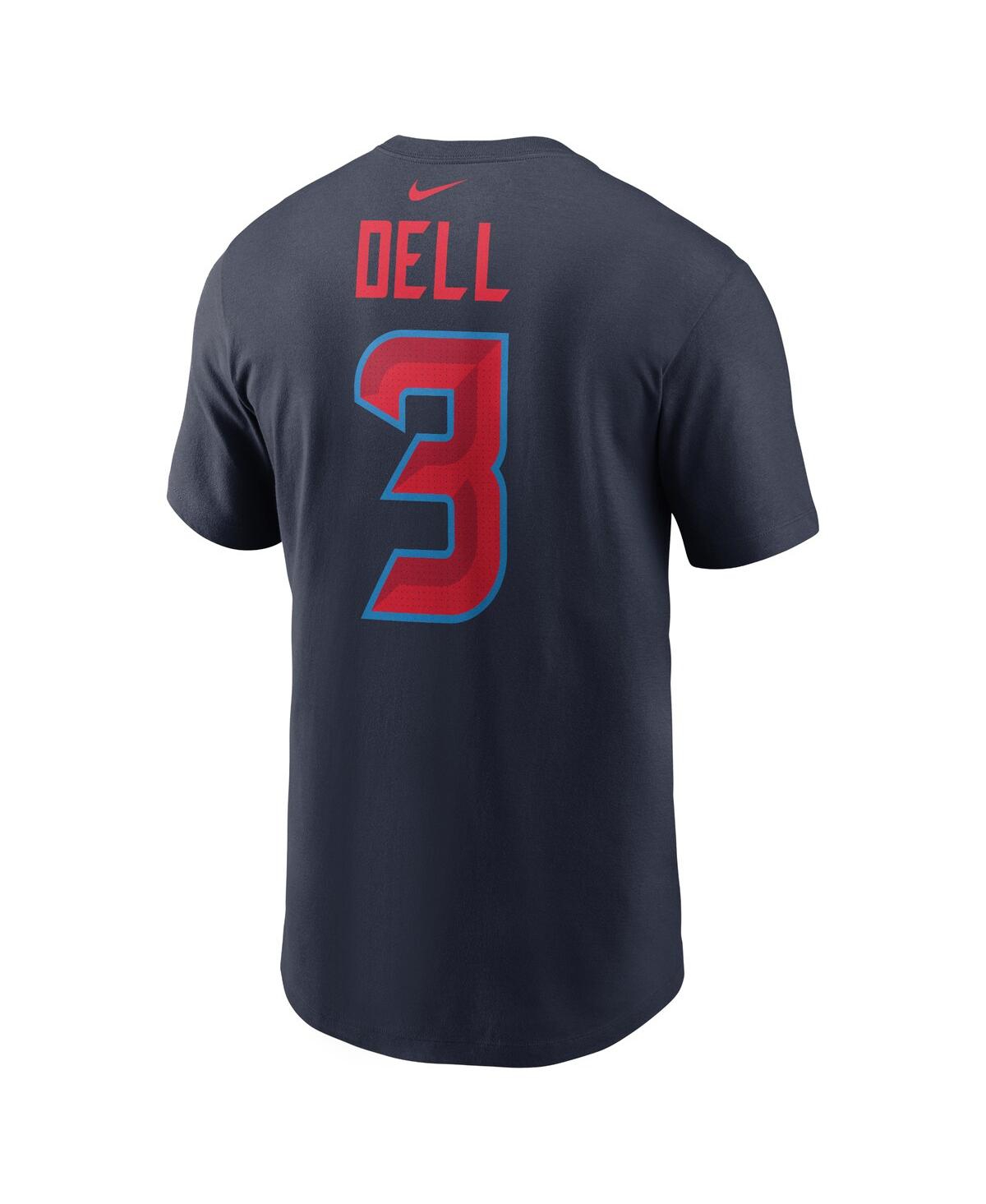 Nike Men's Tank Dell Navy Houston Texans Name Number T-shirt In Navy