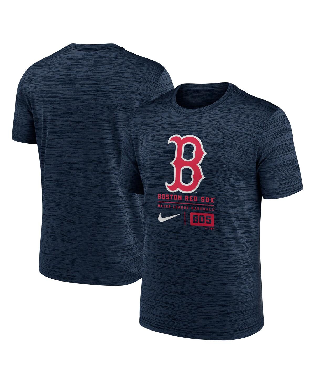 Nike Boston Red Sox Large Logo Velocity  Men's Mlb T-shirt In Navy