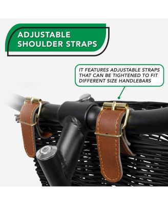 ProSource Nantucket Bike Basket, Brown