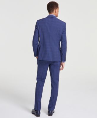 Hugo Boss Long-sleeved Suit Jacket In Dark Blue
