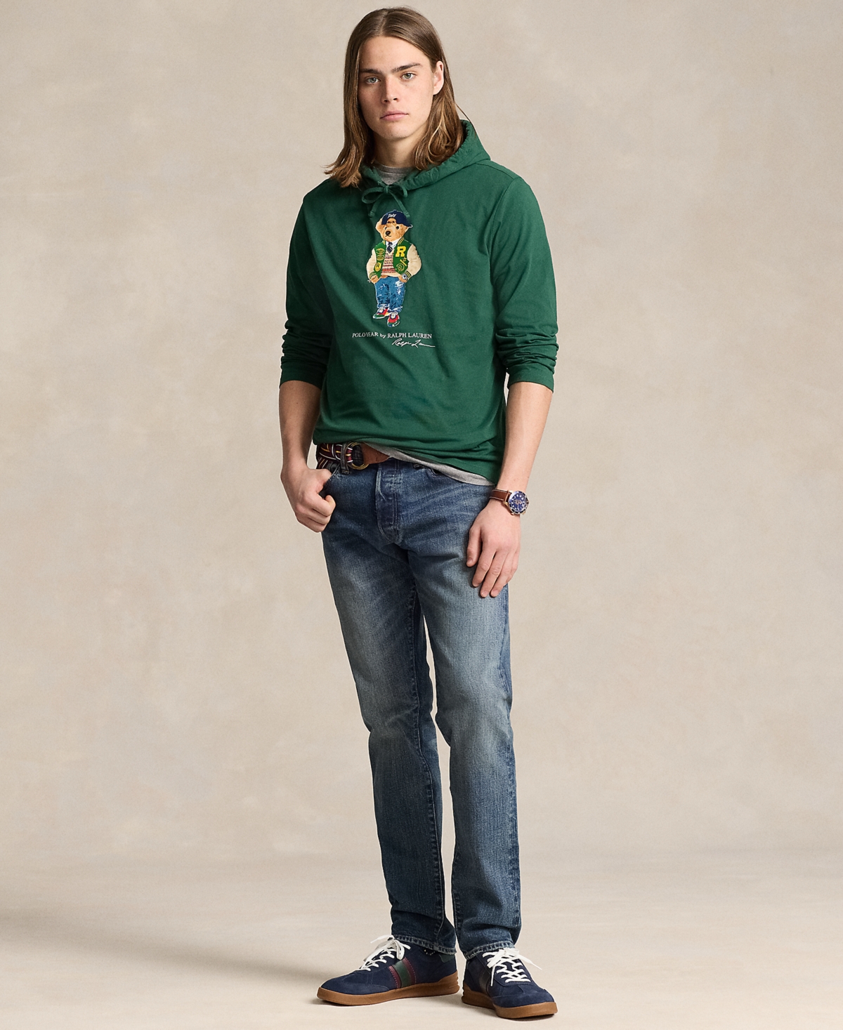 Polo Ralph Lauren Men's Polo Bear Jersey Hooded T-Shirt
