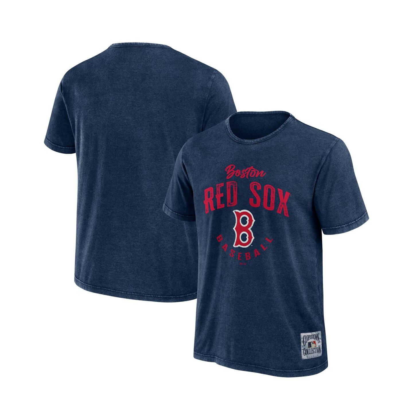 Мужская футболка Fanatics Navy New York Mets Cooperstown Collection Washed — фото 1