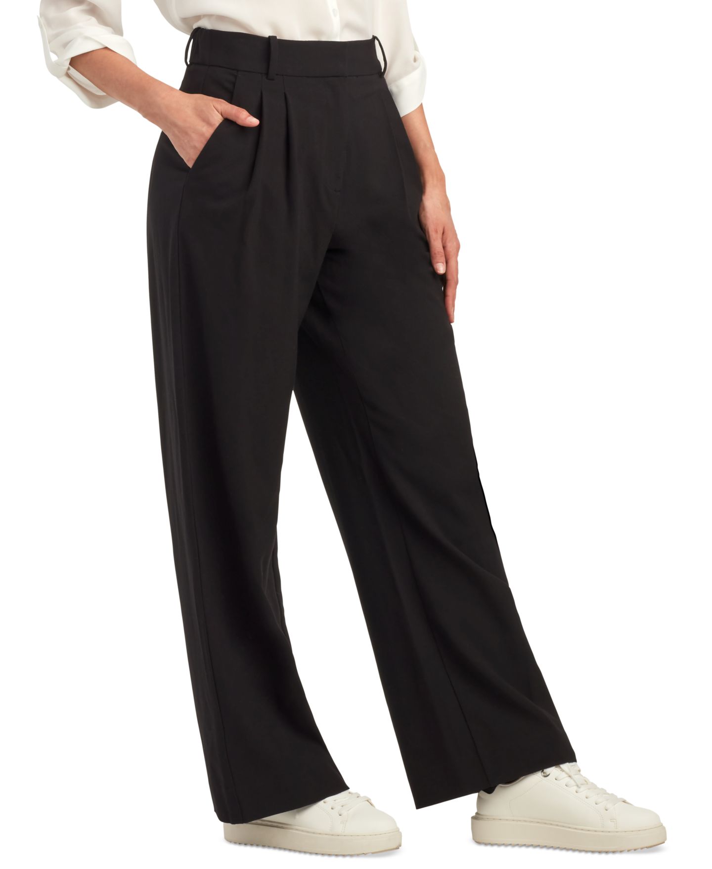 Женские брюки BCX Juniors' Pleated-Front Wide-Leg, цвет: Чёрный — фото 3