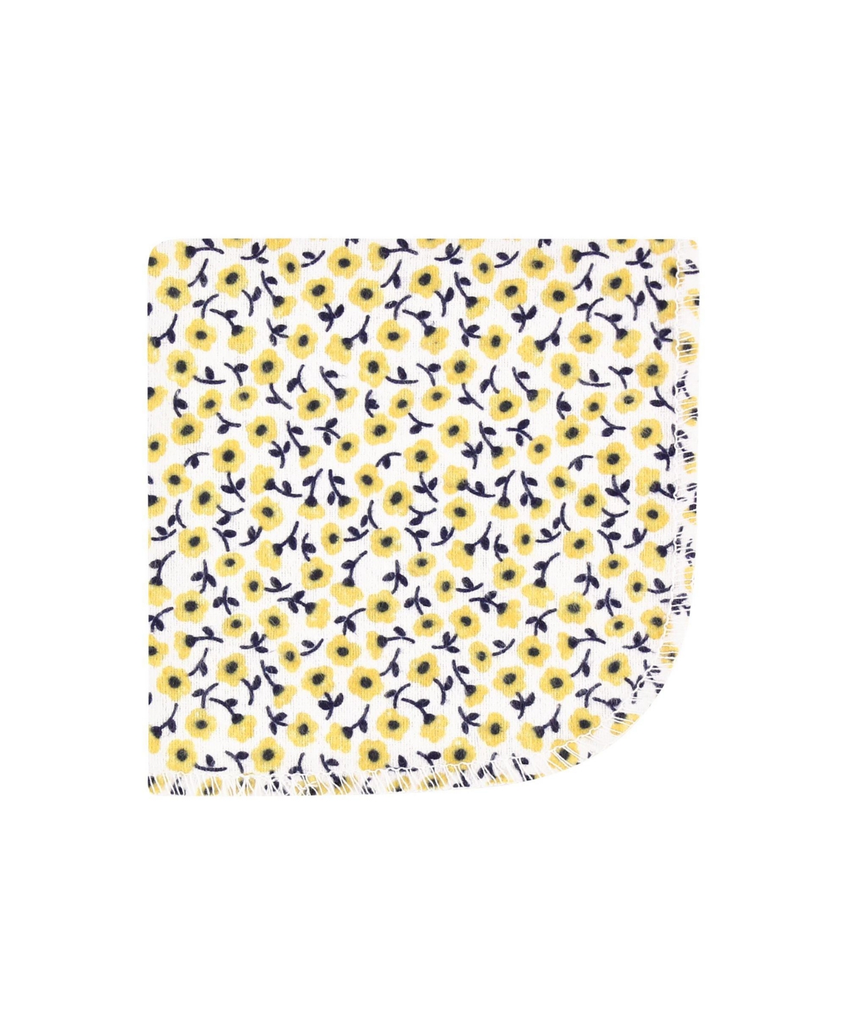 Hudson Baby Infant Girl Flannel Washcloths, Blush Navy Floral 12Pk, One Size - Blush navy floral 12pk
