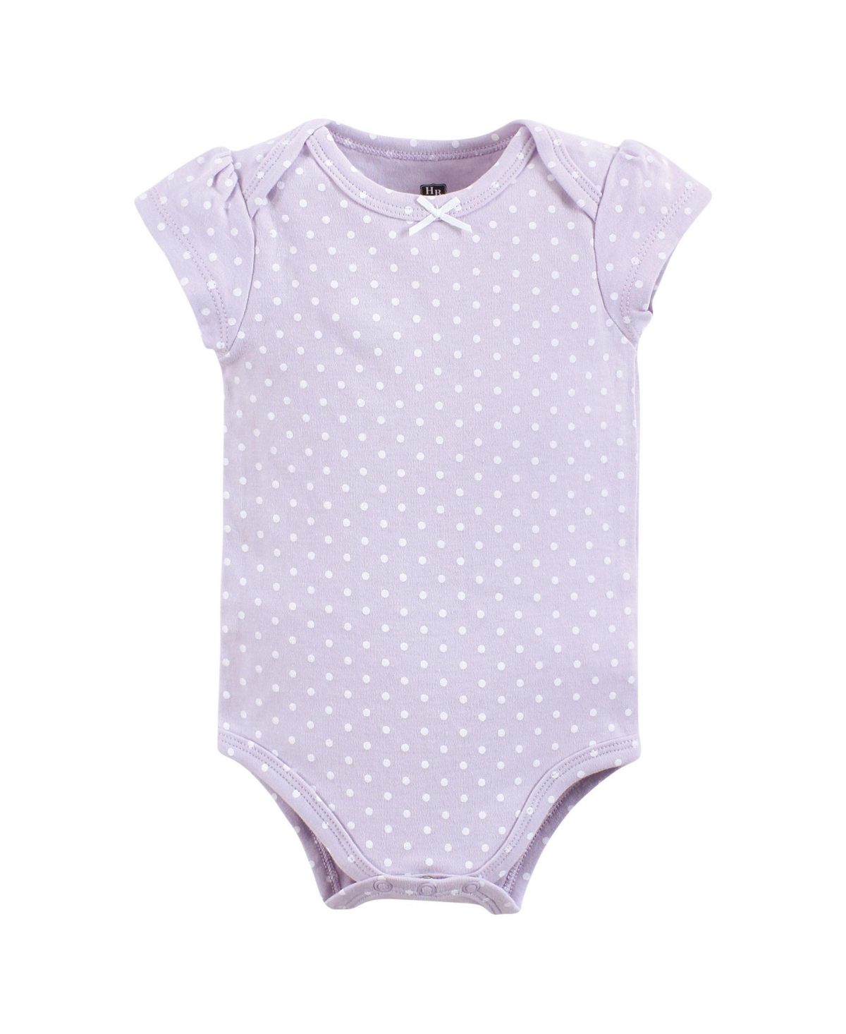 Hudson Baby Baby Girls Cotton Bodysuits,- Lilac elephant