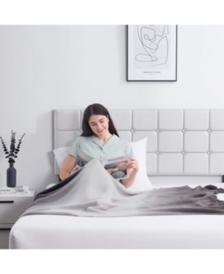 Clara Clark Button Tufted Upholstered Headboard - King