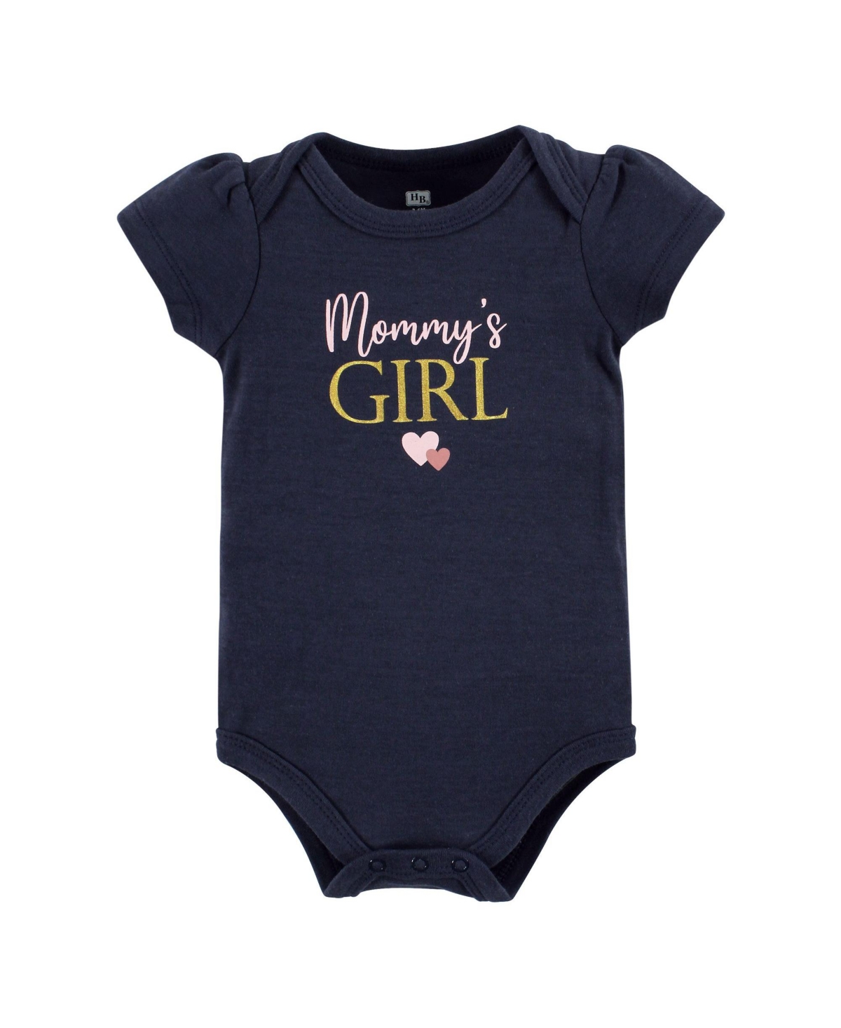 Hudson Baby Baby Girls Cotton Bodysuit and Pant Set Mommy Pink Navy