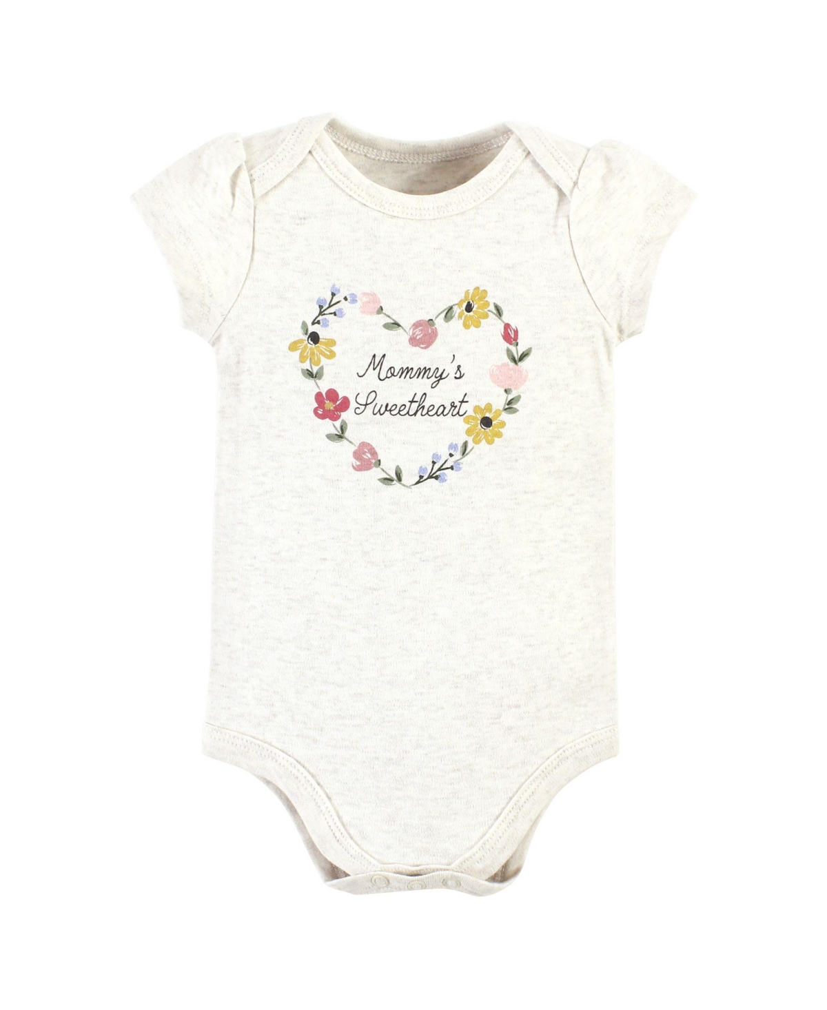 Hudson Baby Baby Girls Cotton Bodysuit, Pant and Shoe Set,- Soft painted floral