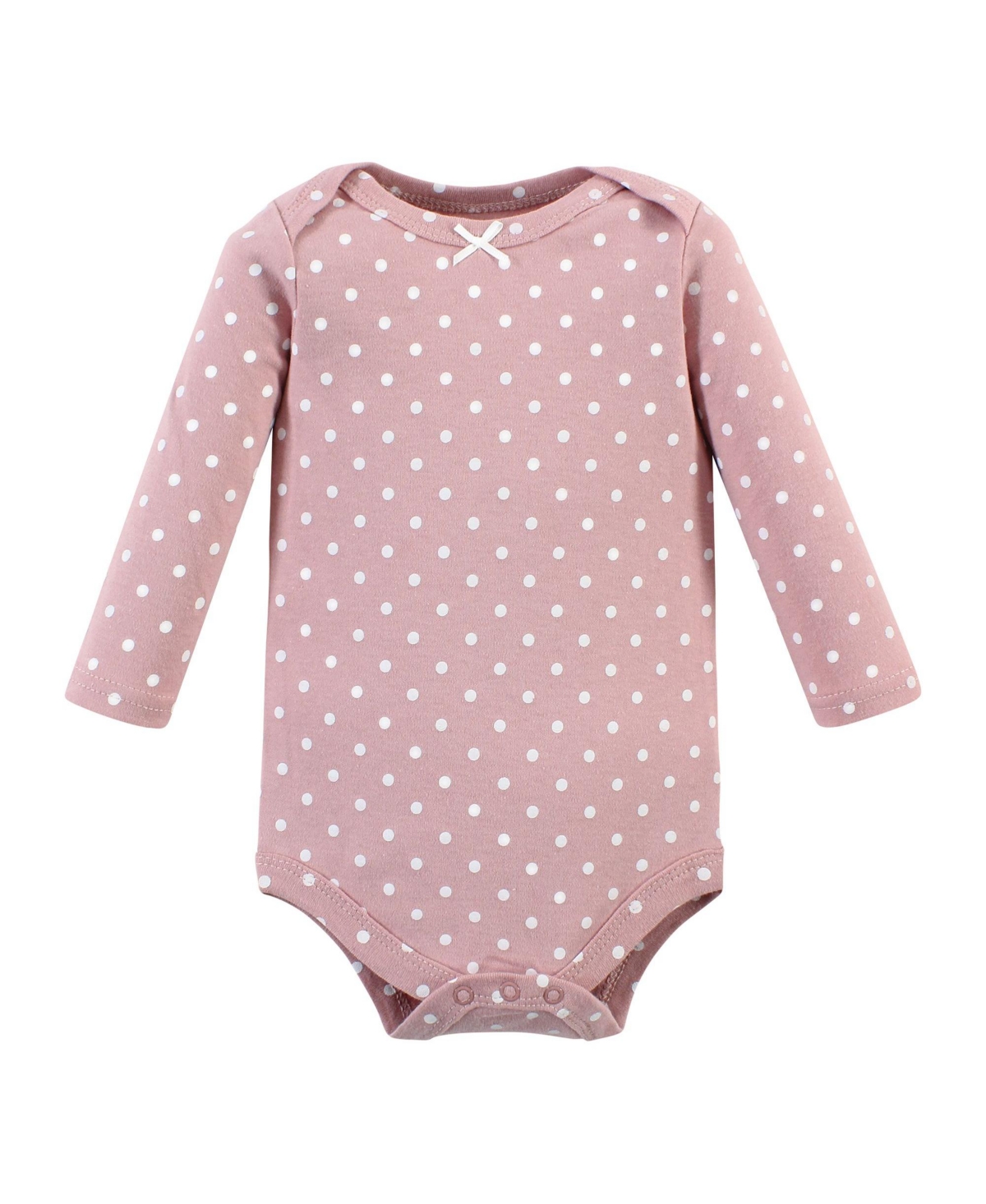 Hudson Baby Girls Cotton Long-Sleeve Bodysuits -Pack