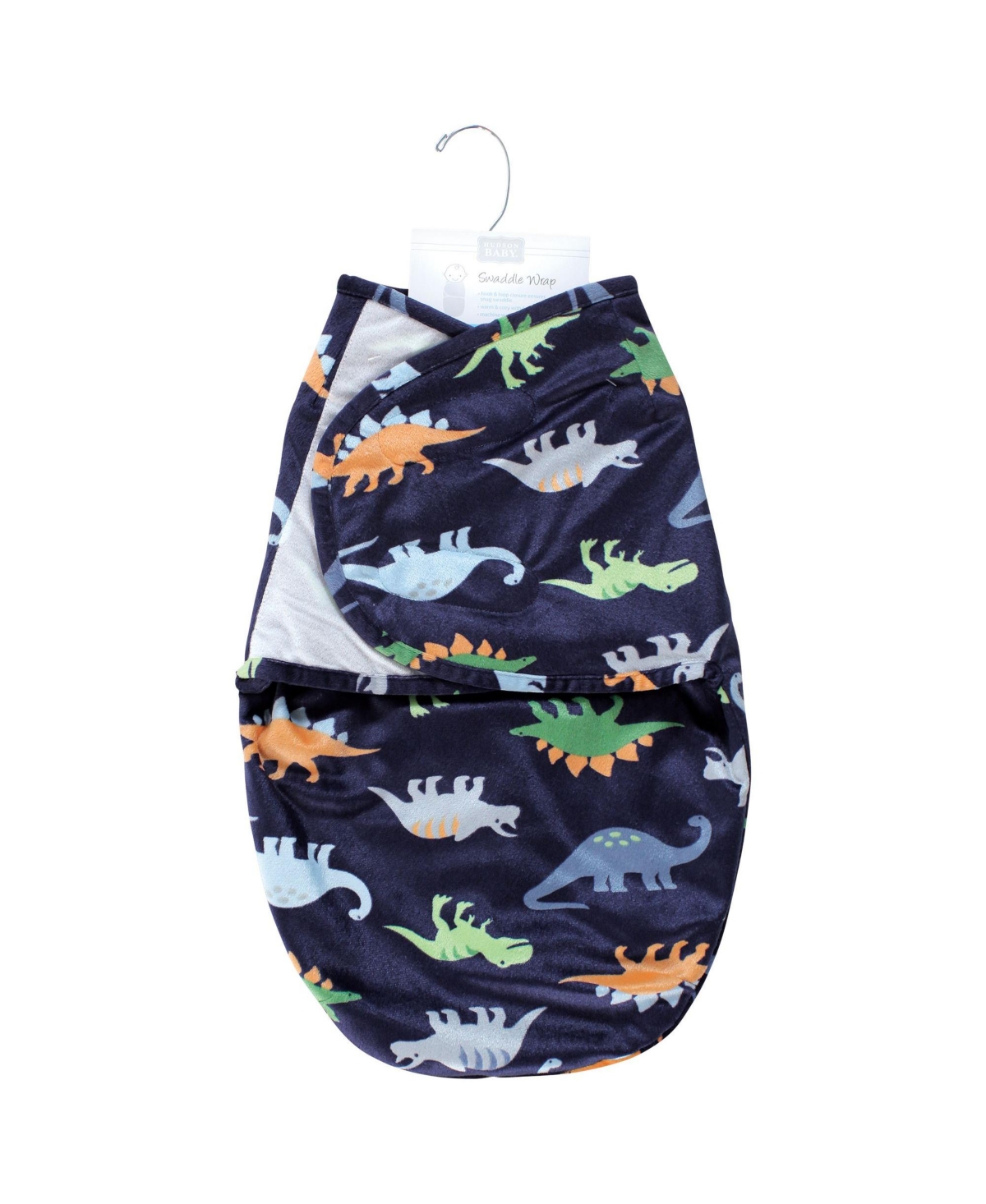 Hudson Baby Baby Boys Plush Faux Fur Swaddle Wrap, Months - Dinosaurs