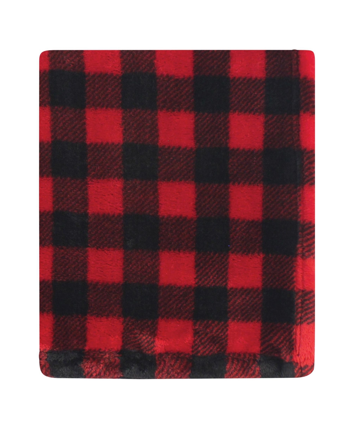 Hudson Baby Infant Boy Cozy Plush Luxury Blankets 2pk, One Size - Moose buffalo plaid