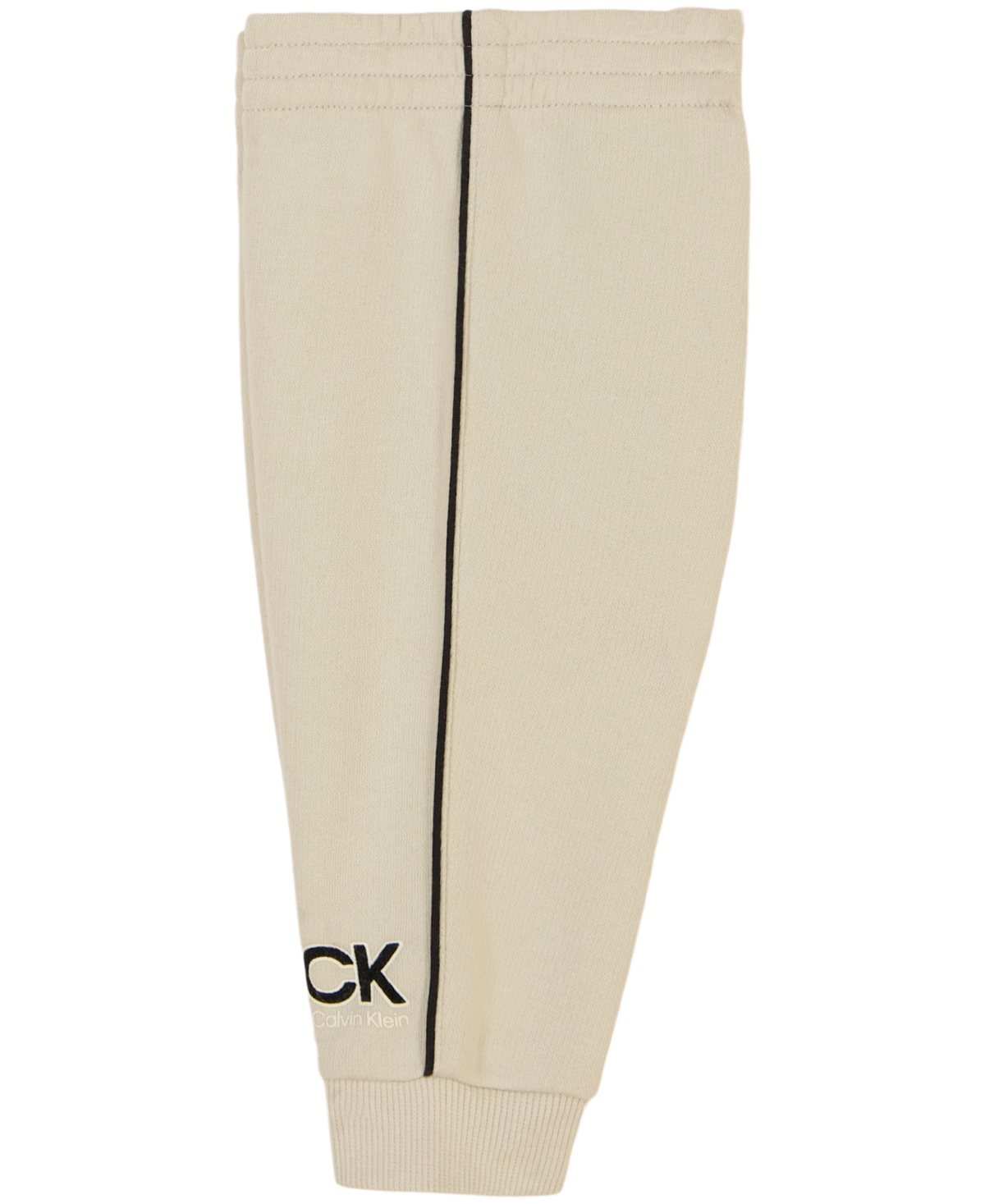 Calvin Klein Baby Boy Side-Striped Fleece Sweatsuit, 2 piece set -Deep Black